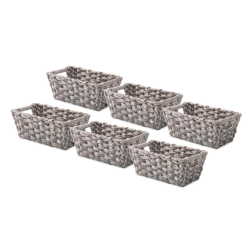 Whitmor 0.2 Gal. Gray Wash Storage Totes (Set of 6)608427126GW The