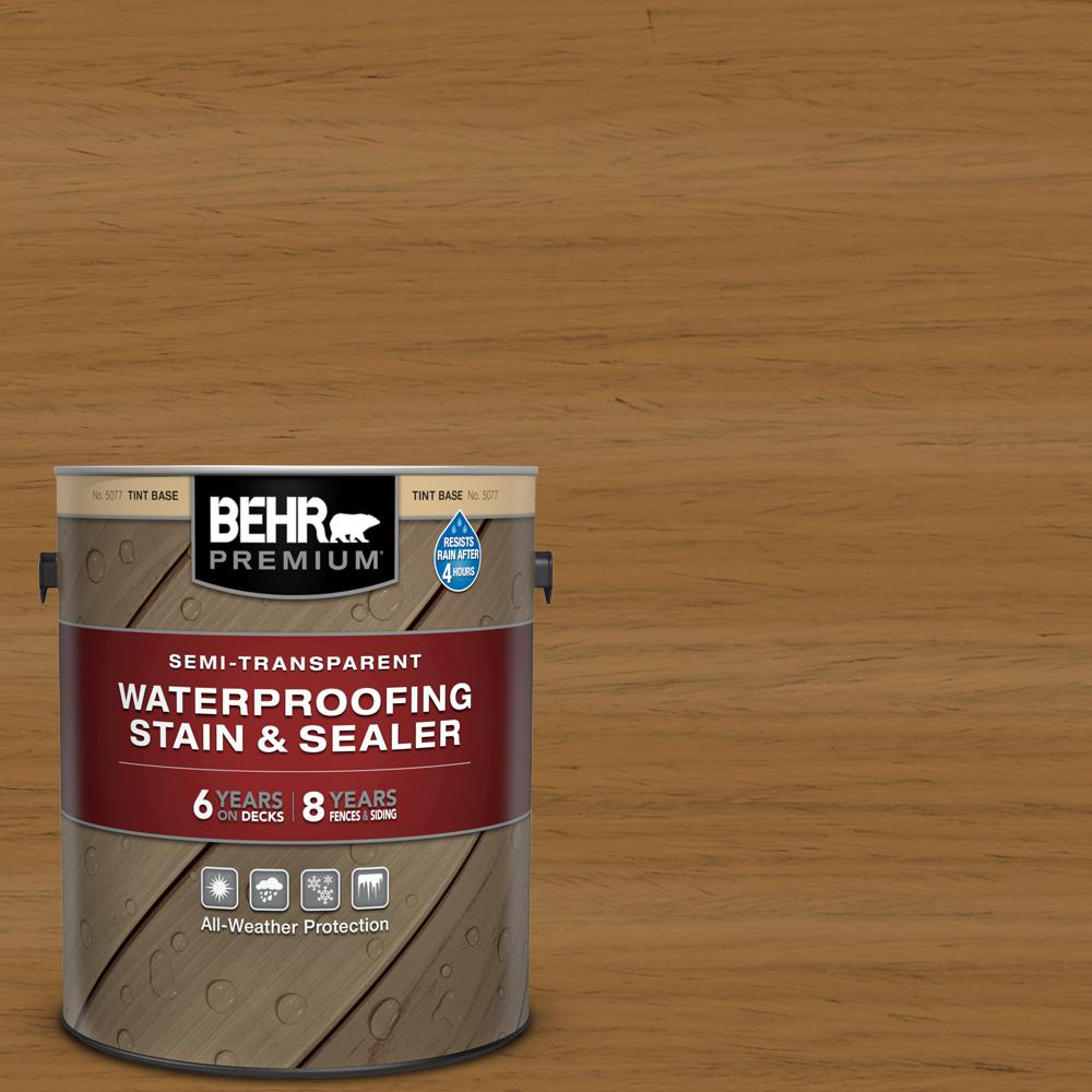 BEHR Premium 1 gal. #ST-146 Cedar Semi-Transparent Waterproofing 