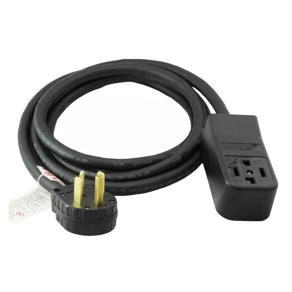 AC WORKS 10 ft. STW 10/4 NEMA 14-30 4-Prong 30 Amp 125/250-Volt Heavy Duty Thick... by AC WORKS