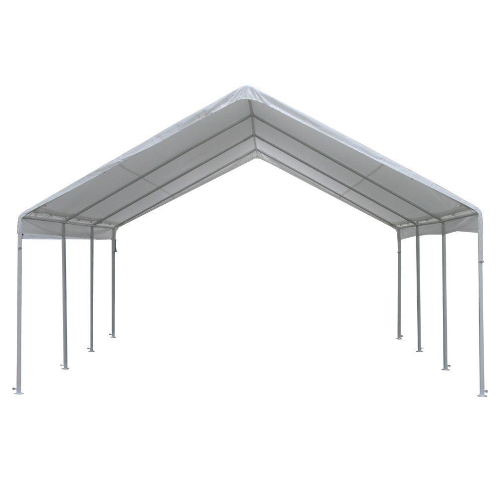 King Canopy Hercules 18 Ft W X 20 Ft D Steel Frame Canopy Hc1820pc The Home Depot