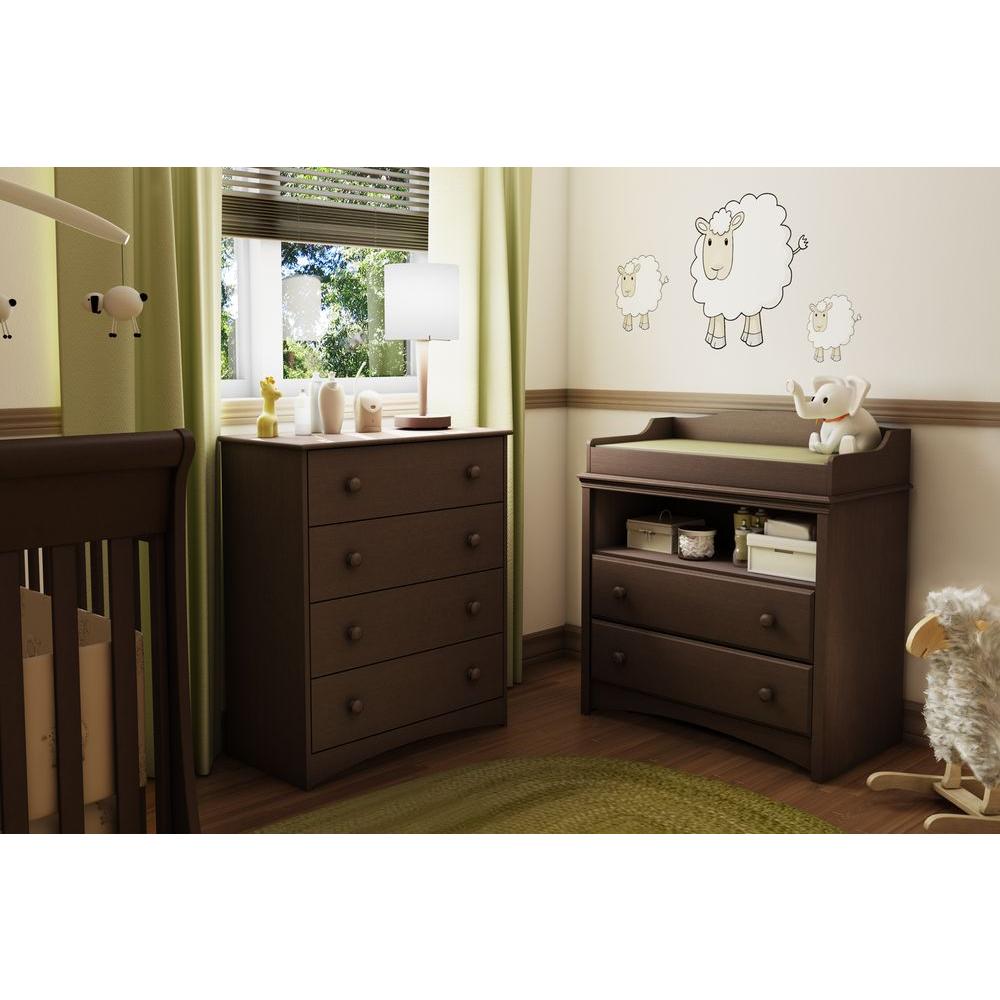 Nursery Dressers Armoires Baby Furniture The Home Depot Angel 4 Drawer Espresso Chest
