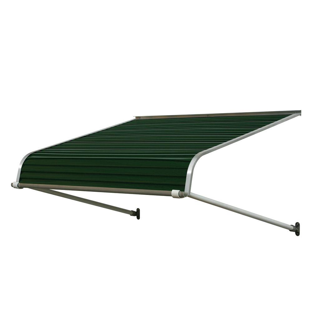 NuImage Awnings 4 ft. 1100 Series Door Canopy Aluminum Awning (12 in. H x 42 in. D) in Evergreen