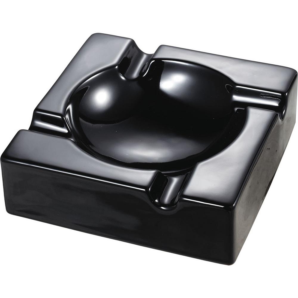 Visol Beatrix Black Circular Ceramic Cigar AshtrayVASH428 The Home Depot