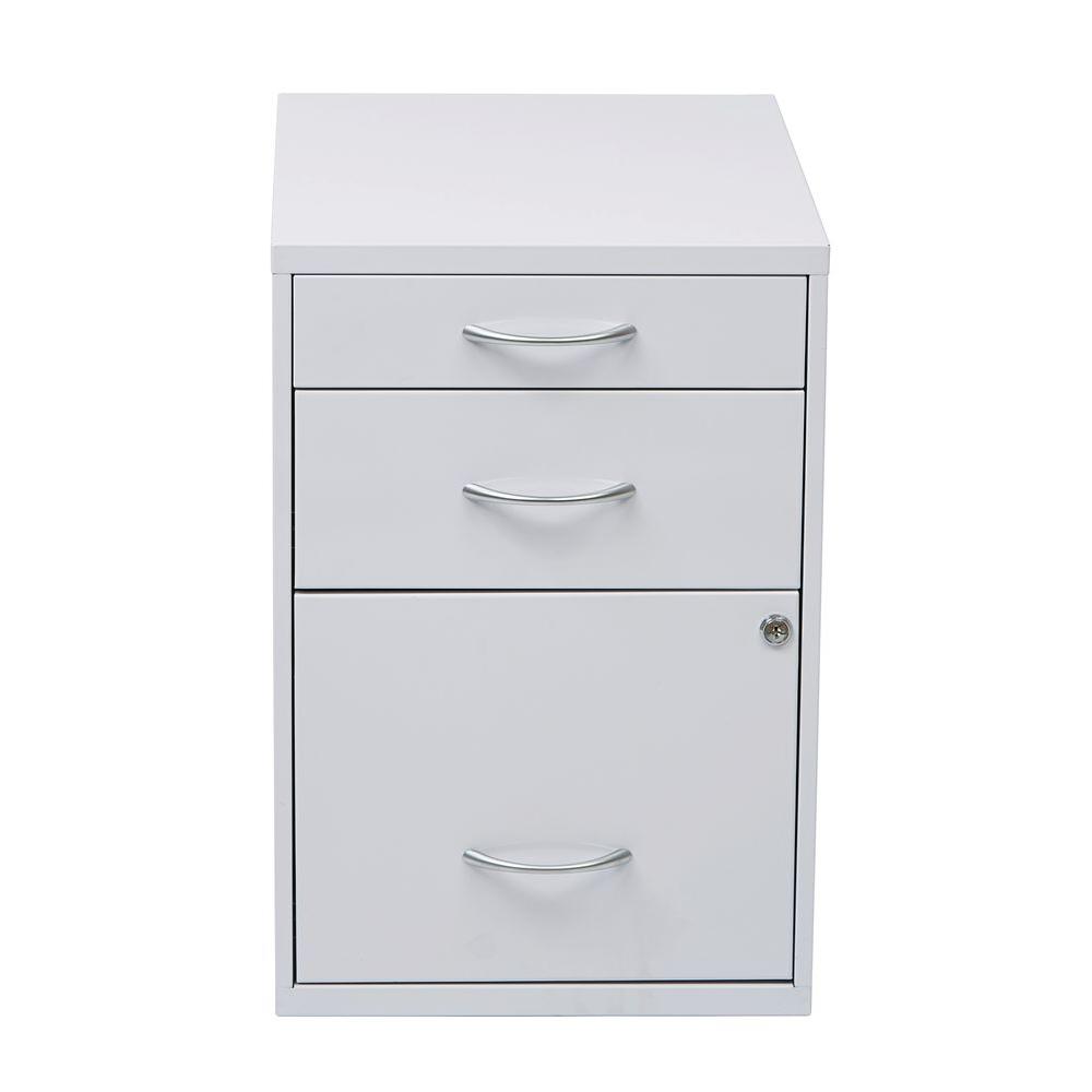 OSP Home Furnishings White File Cabinet-HPBF11 - The Home ...