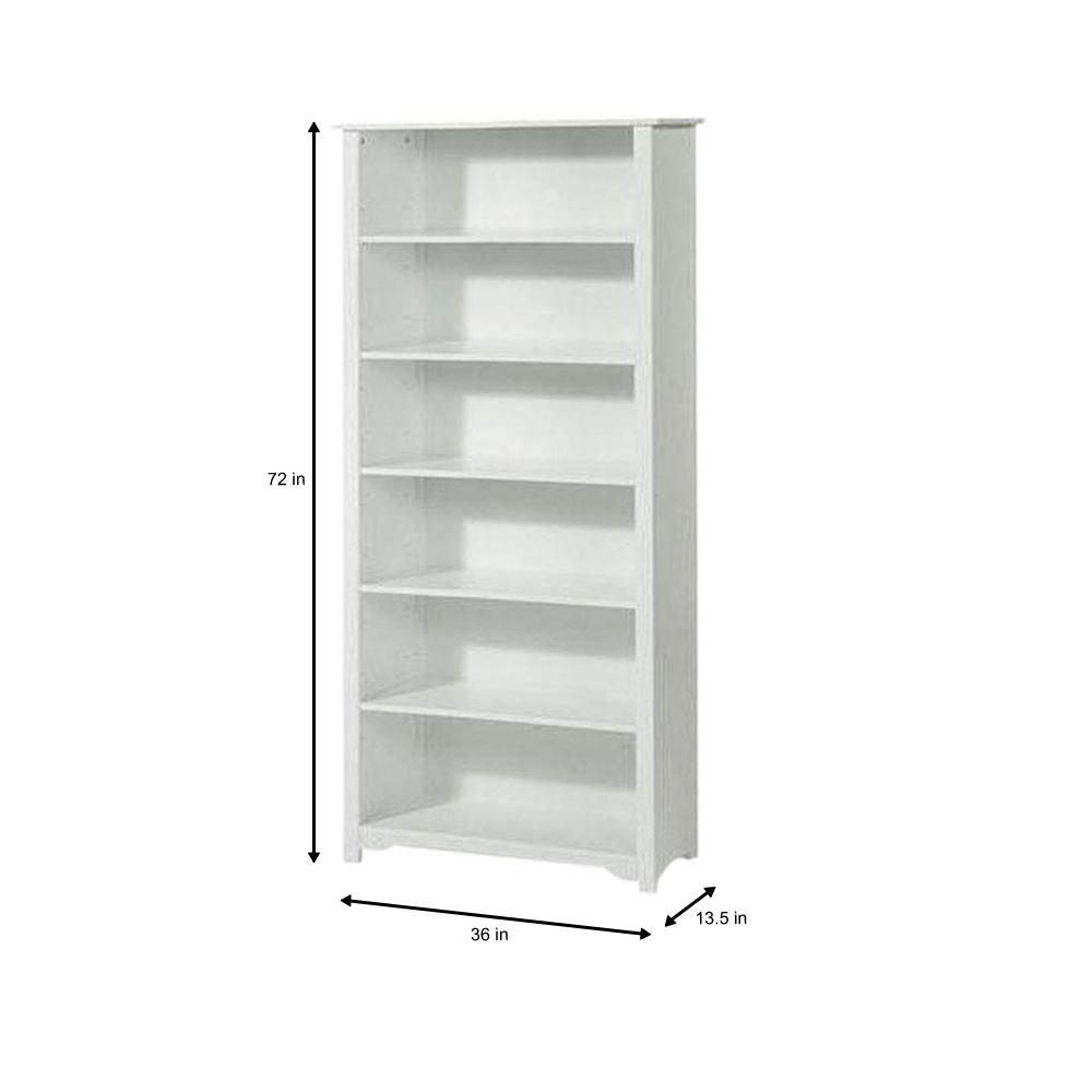Home Decorators Collection 72 In White Wood 6 Shelf Standard