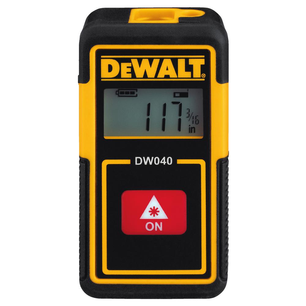 Dewalt 40 Ft Lithium Ion Rechargeable Pocket Laser Distance Measurer Dw040hd The Home Depot