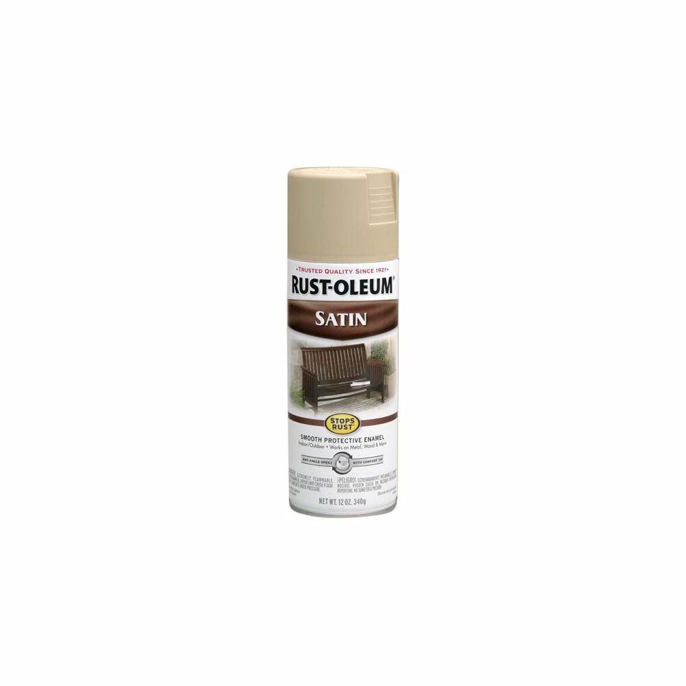 Rust Oleum Stops Rust 12 Oz Protective Enamel Satin Putty Spray