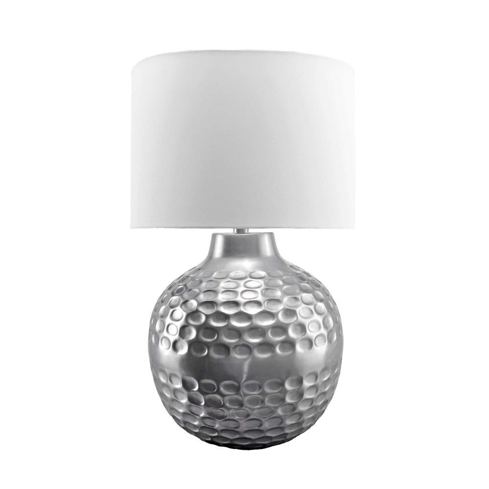 Hampton Bay Bolton 25 75 In Brushed Nickel Table Lamp With White Nickel Table Lamp