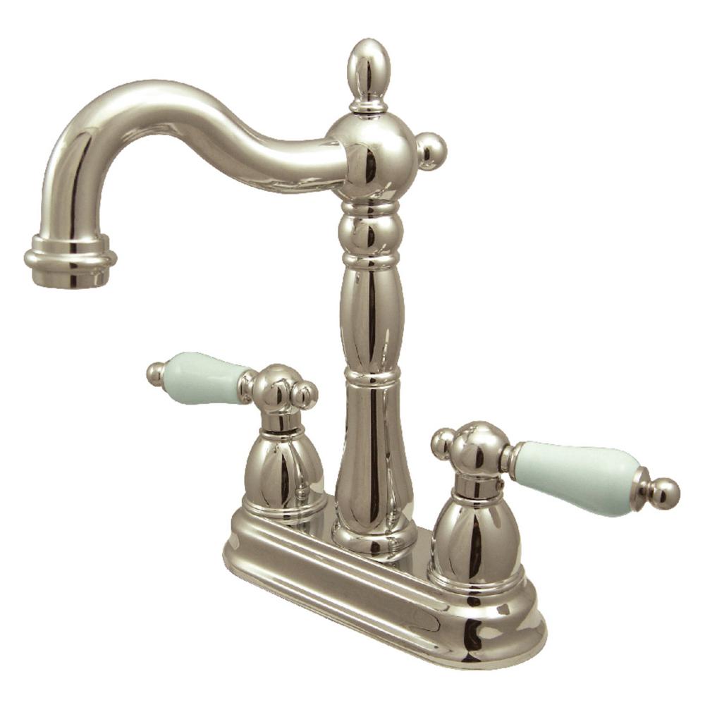 Kingston Brass Victorian 2Handle Bar Faucet in Polished NickelHKB1496PL The Home Depot