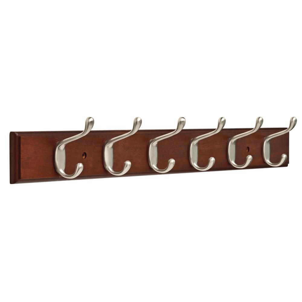 Franklin Brass FBLDFT5-BSE-R 26.5/" Rail with 5 Flared Tri-Hooks in Black Satin