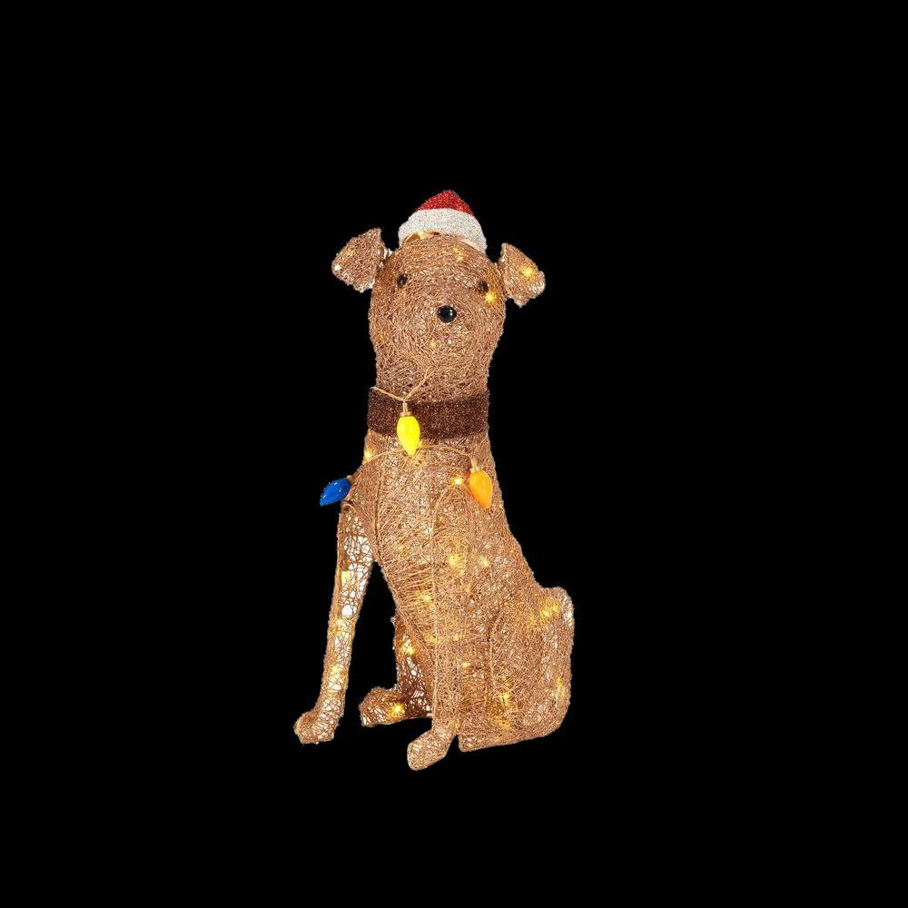 Home Accents Holiday 40 in. LED Lighted Tinsel Fire DogTY50716141