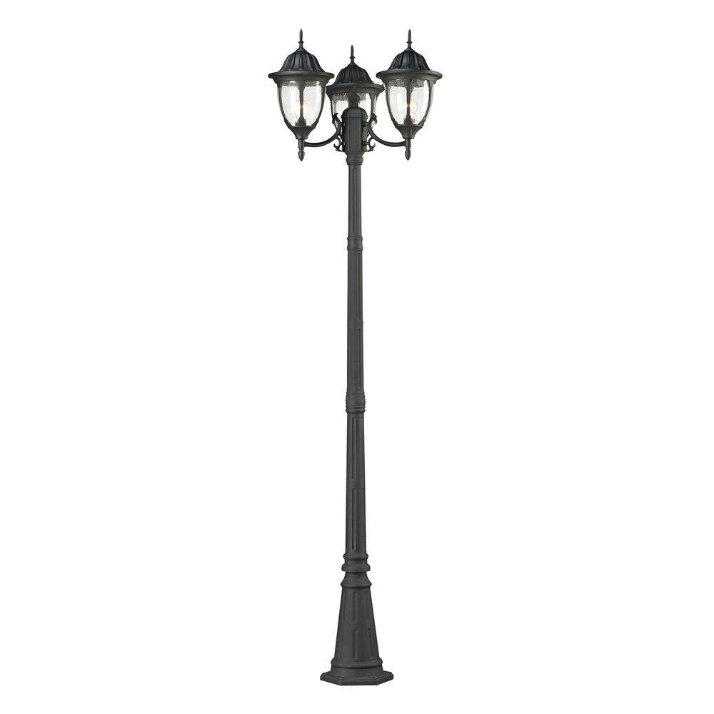 Black Titan Lighting Post Outdoor The Home Central Square 3 Light Charcoal Outdoor Post Lamp