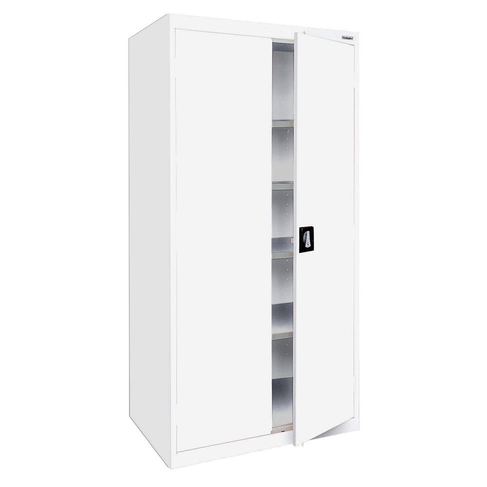 Sandusky Elite Series 78 In H X 36 W 18 D 5 Shelf Steel Freestanding Storage Cabinet White