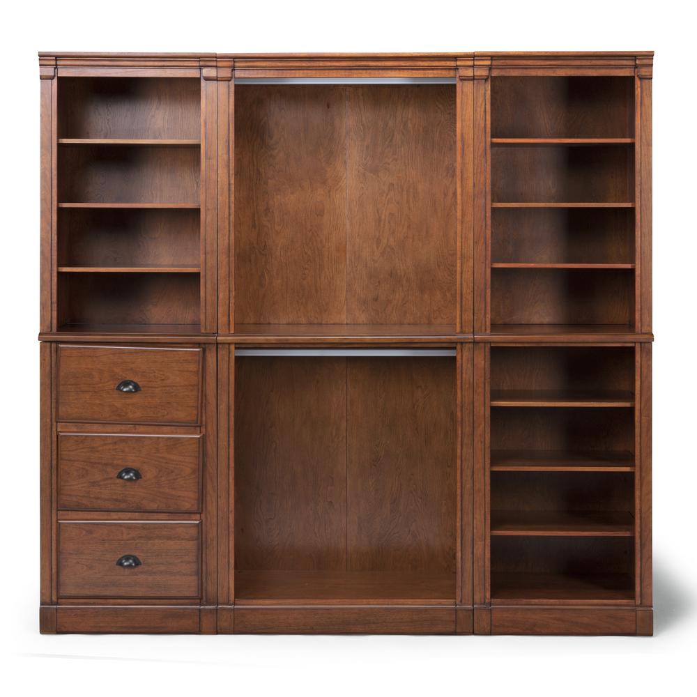 Homestyles Aspen 11 Drawer Rustic Cherry 5 Piece Storage Ensemble