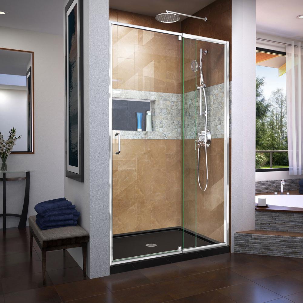 DreamLine Flex 48 in. x 743/4 in. SemiFrameless Pivot Shower Door in