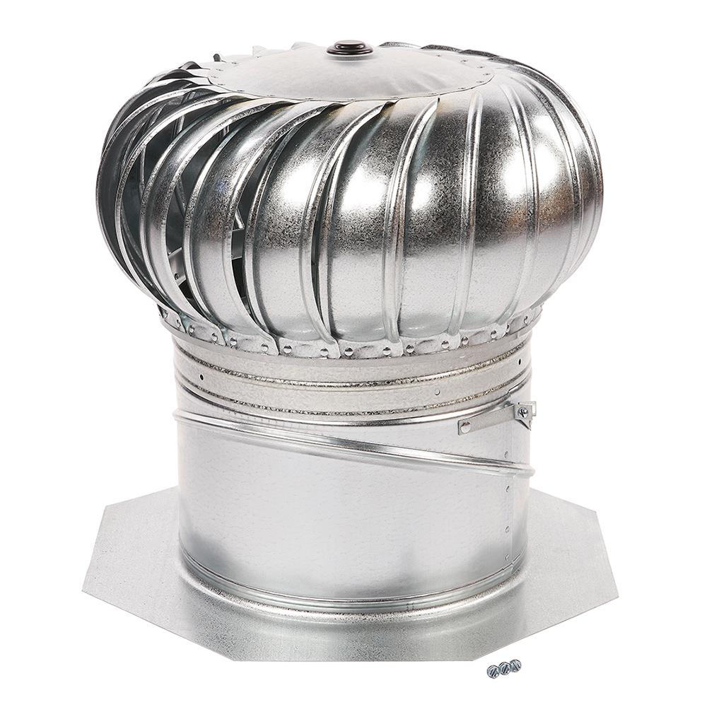 Master Flow 12 in. Galvanized Internally Braced Dual-Bearing Wind ...