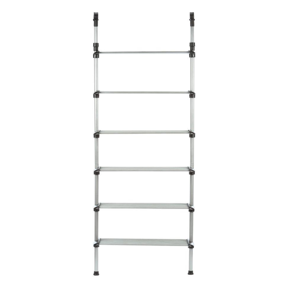 Whitmor Supreme Garment Closet Collection 10 In D X 25 5 In W X 61 In H 6 Shelf Metal Closet System 6779 4466 The Home Depot