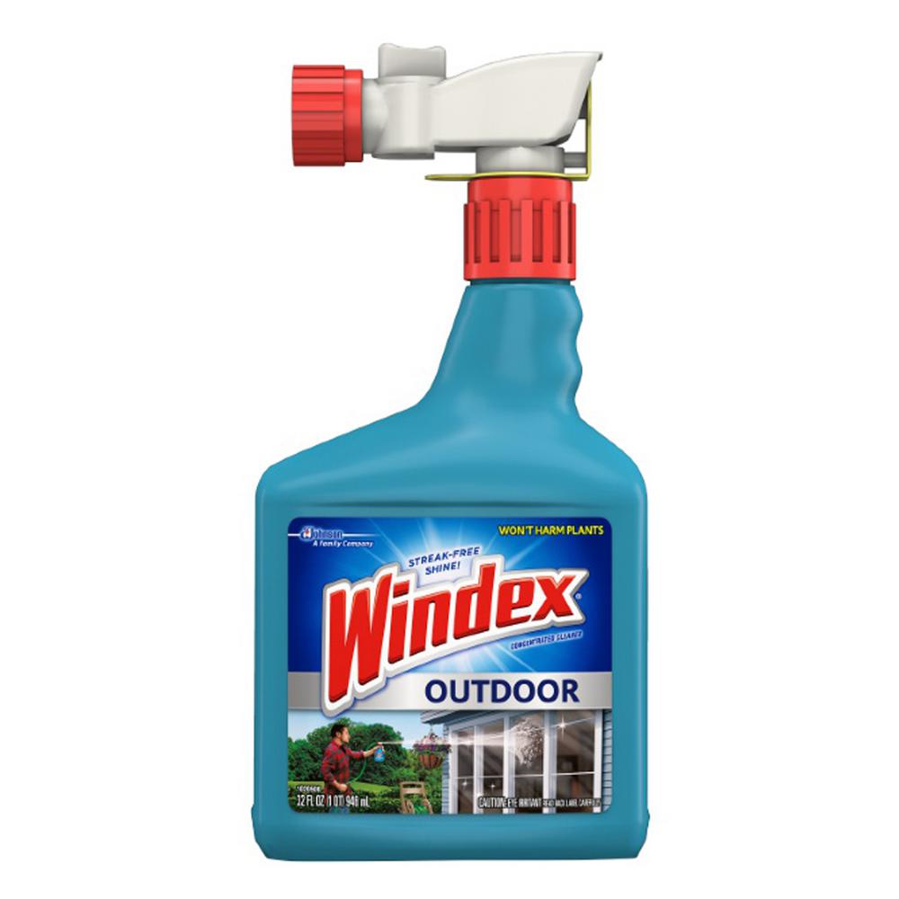 Windex 32 Oz Hose End Outdoor Multi Surface Cleaner 8 Pack 10122 The Home Depot