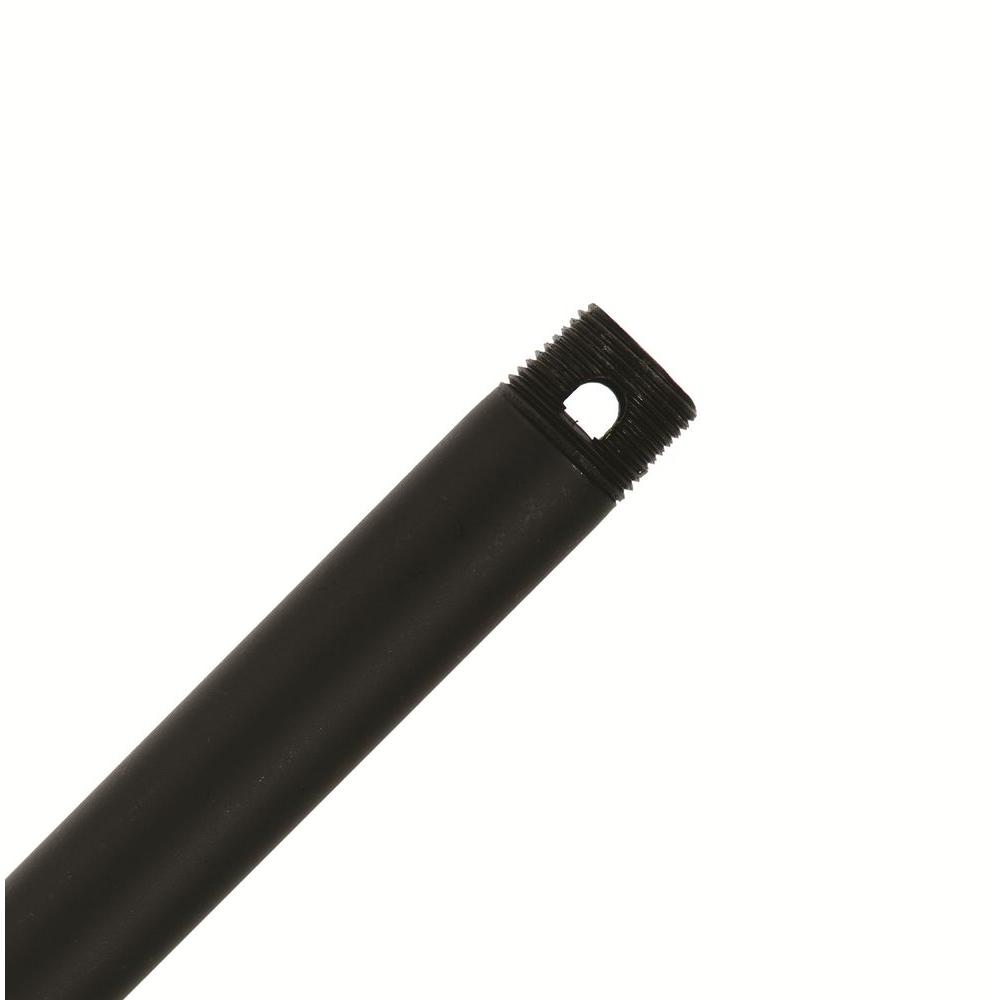 Perma Lock 12 in. Matte Black Extension Downrod for 10 ft. ceilings