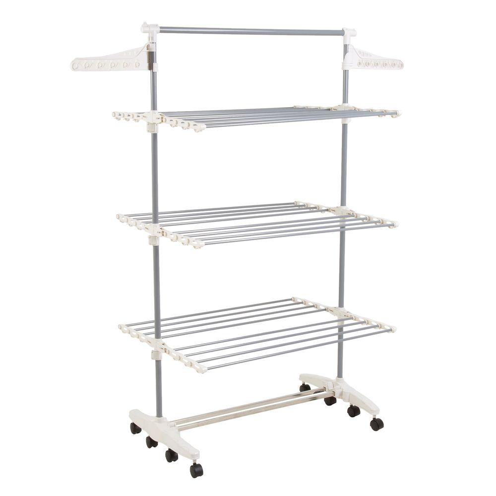 Everyday Home Rolling Stainless Steel Drying Rack82CRTR29 The Home Depot