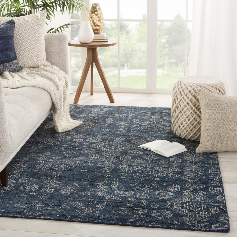 Jaipur Living Azuma Hand Knotted Dark Blue Light Gray 9 Ft X 12 Azuma Hand Knotted Dark Blue Light Gray