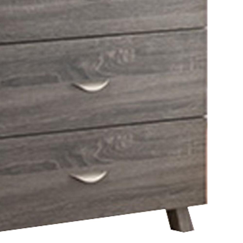 Benzara Spacious 6 Drawers Gray Dresser Without Mirror Bm141896