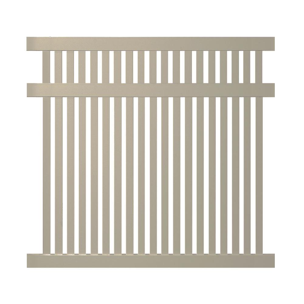 how vinyl fence assemble to panels 8 Vinyl x ft. Pool W Weatherables Khaki ft. Crestview H 5
