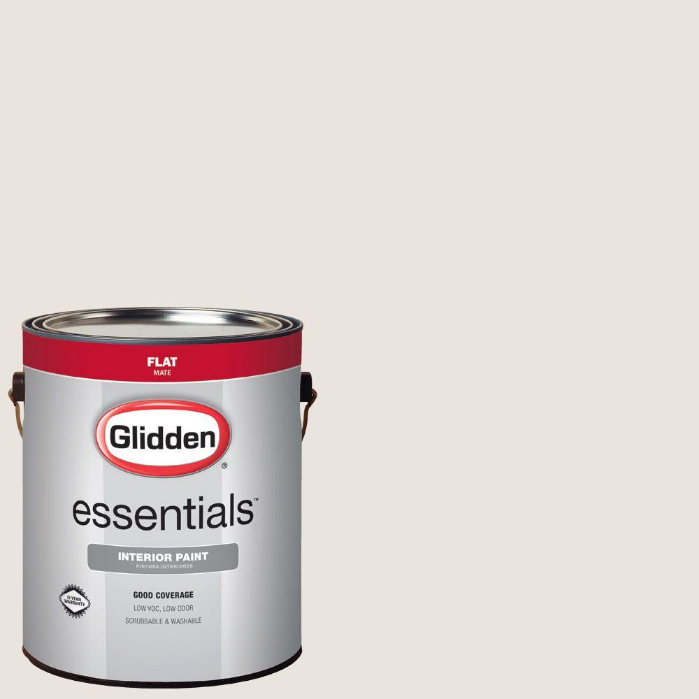 Glidden Essentials 1 Gal Hdgwn35u Kitten White Flat Interior Paint