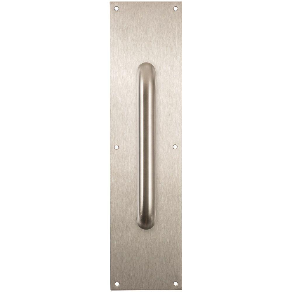 Universal Hardware 4 In X 16 In Satin Chrome Beveled Pull Plate