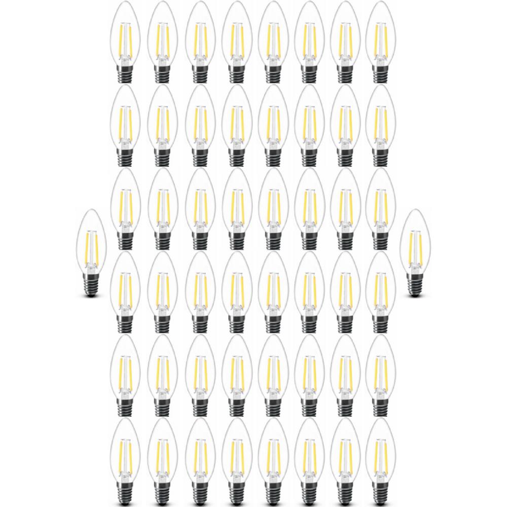 Simply Conserve 40 Watt Equivalent B11 Filament Candelabra Dimmable Warm White 15 000 Hour Led Light Bulb 50 Pack Simply Conserve 40 Watt Equivalent B11 Filament Candelabra Dimmable Warm White 15 000 Hour Led Light Bulb 50 Pack