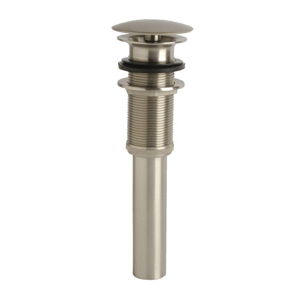 Danco Umbrella Sink Drain Without Overflow In Brushed Nickel