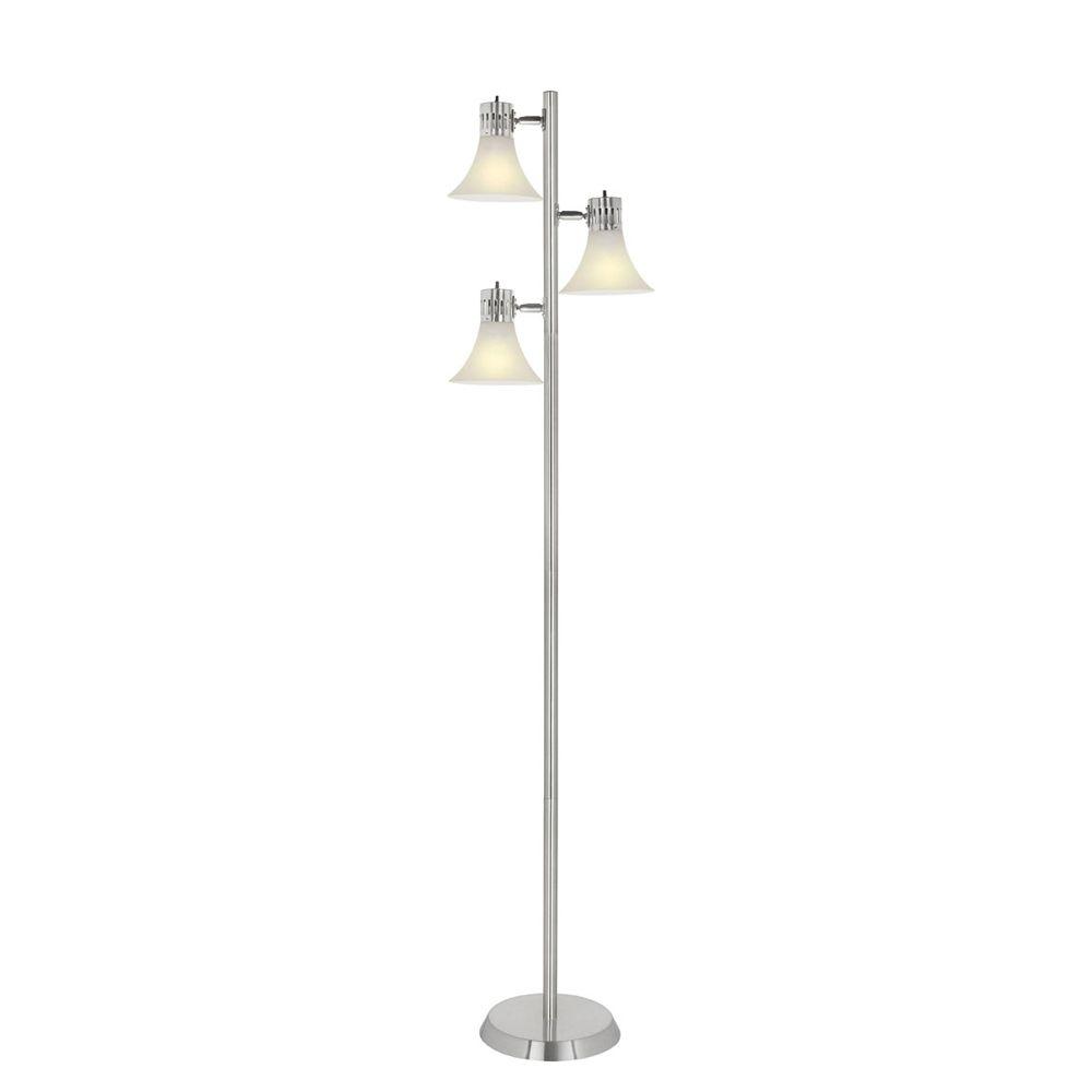 Fluorescent Floor Lamps The Home Depot Brushed Nickel Floor Lamp