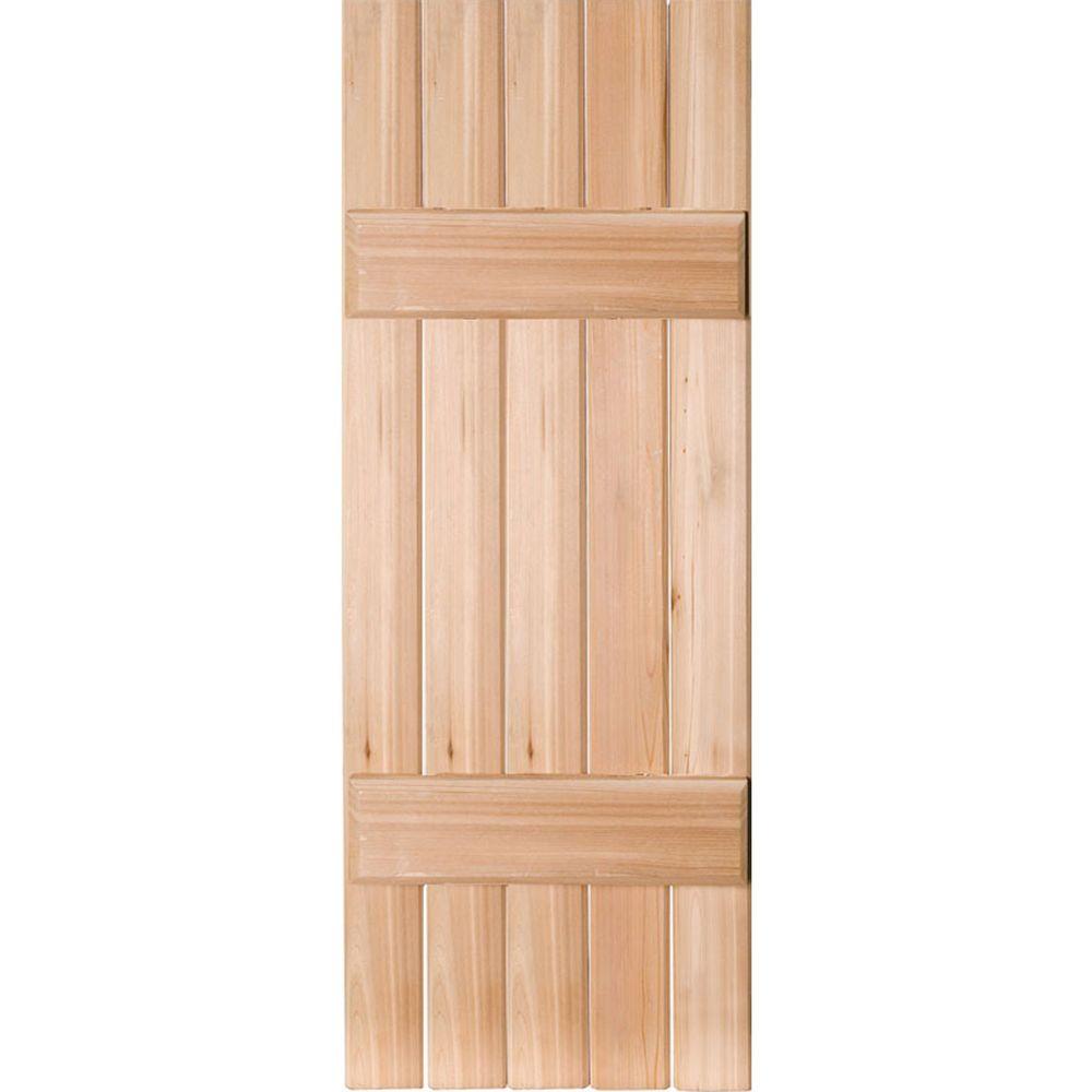Ekena Millwork 18 in. x 60 in. Exterior Real Wood Western Red Cedar