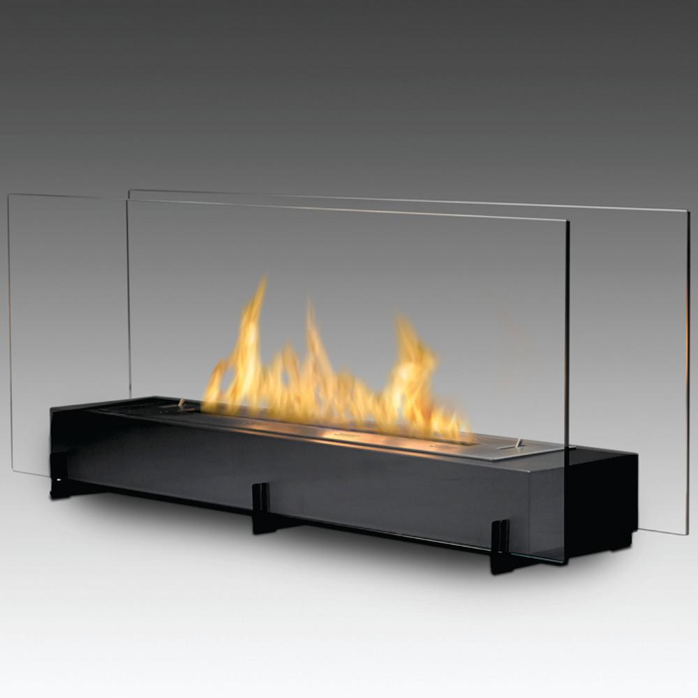 Vision Ii 38 In Ethanol Free Standing Fireplace Matte Black Ws Ethanol Free Standing Fireplace In Matte Black