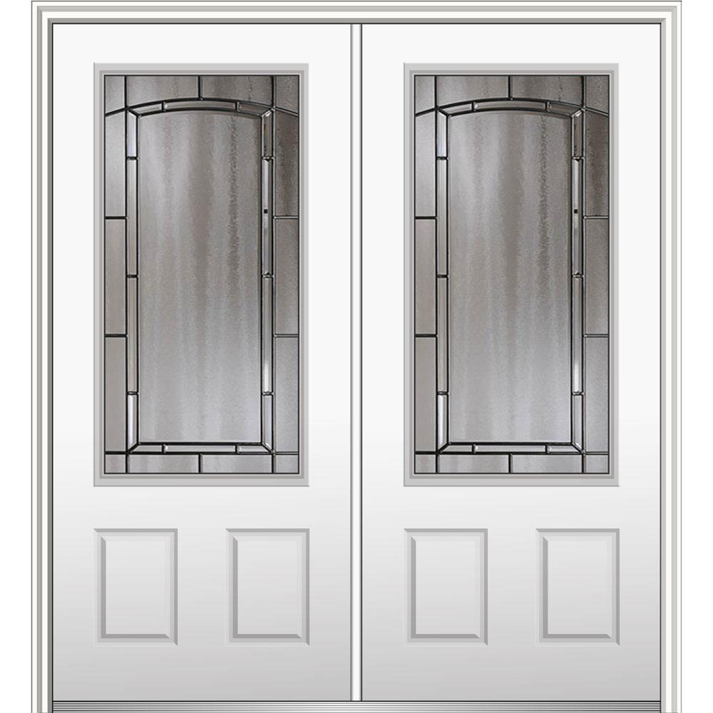 White Double Door Front Doors Exterior Doors The Home Depot