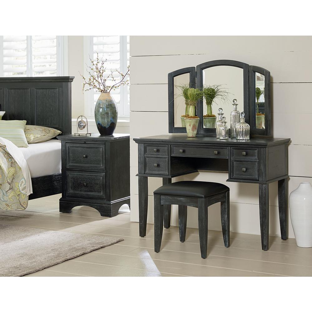 Osp Home Furnishings Farmhouse Basics Rustic Black Queen