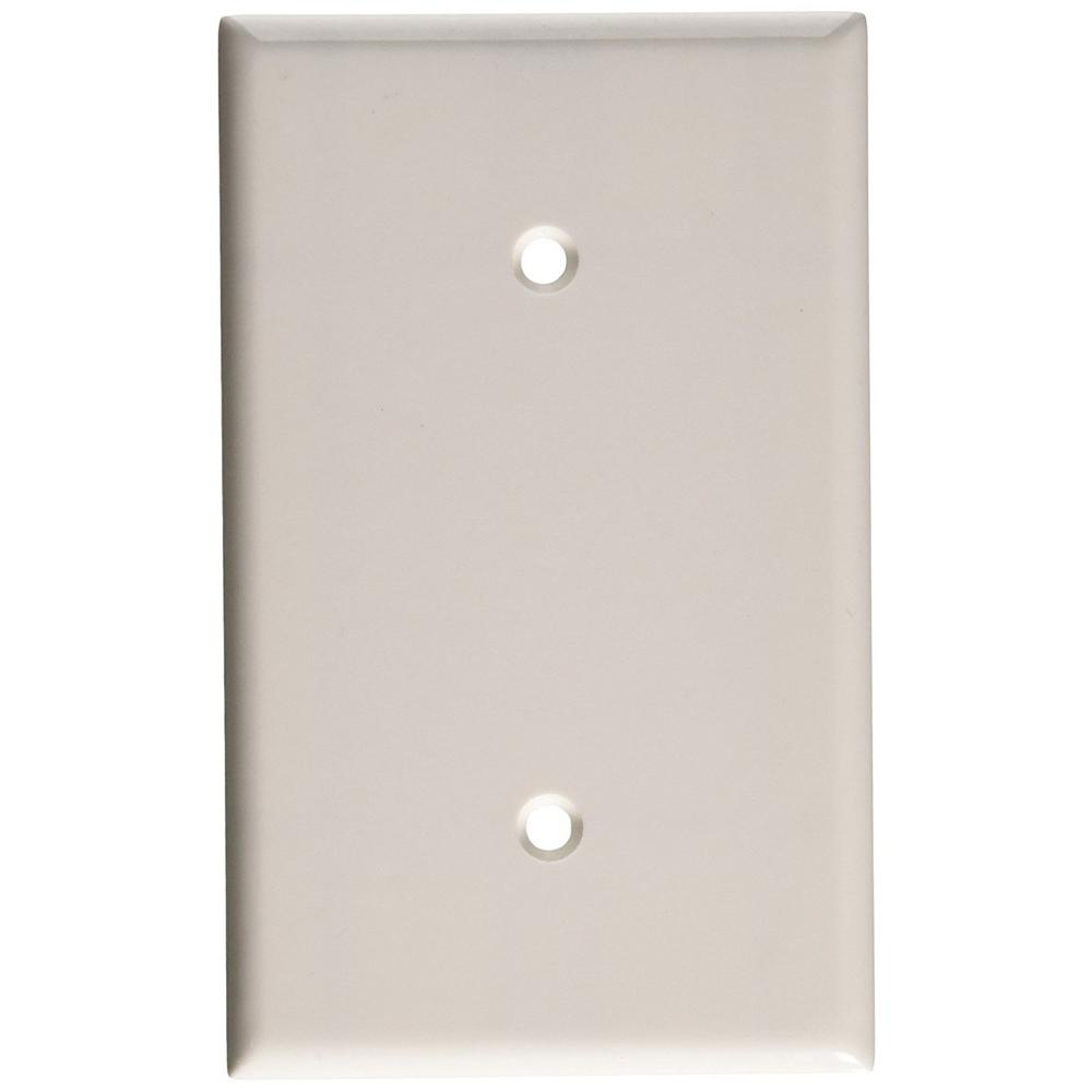 Leviton 1-Gang No Device Blank Wallplate, Midway Size, Thermoset, Box ...