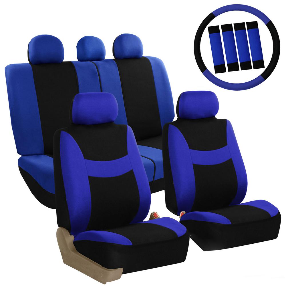 FH Group Light and Breezy Fabric 21 inch x 21 inch x 2 inch Full Set Seat Covers... by FH Group