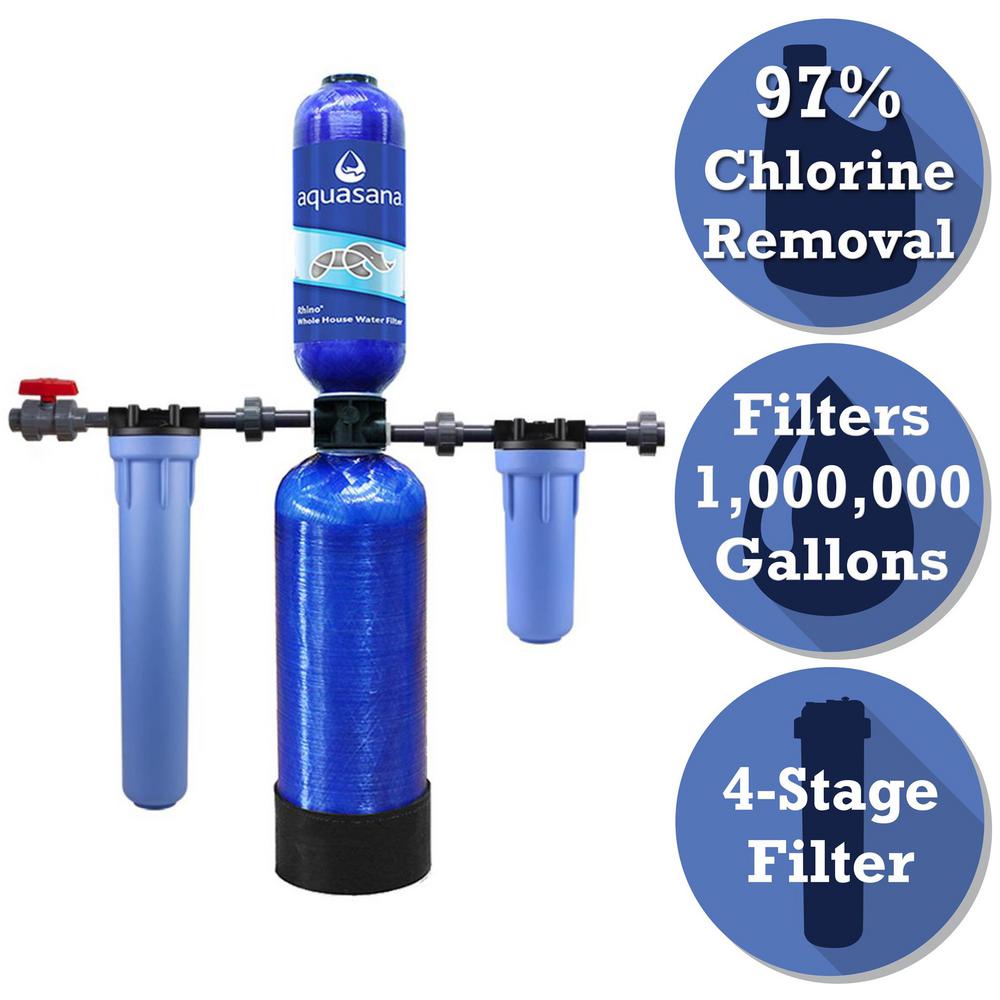 Whole House Water Filters Filtration Systems The Home Depot Rhino Series 4 Stage 1 000 Gal Whole House Water Filtration System With