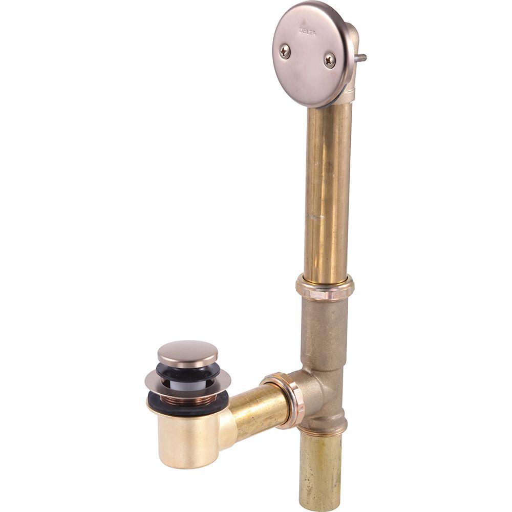 Delta Clic Toe Operated Bathwaste Embly In Champagne Bronze Delta Clic Toe Operated Bathwaste Embly In Champagne Bronze