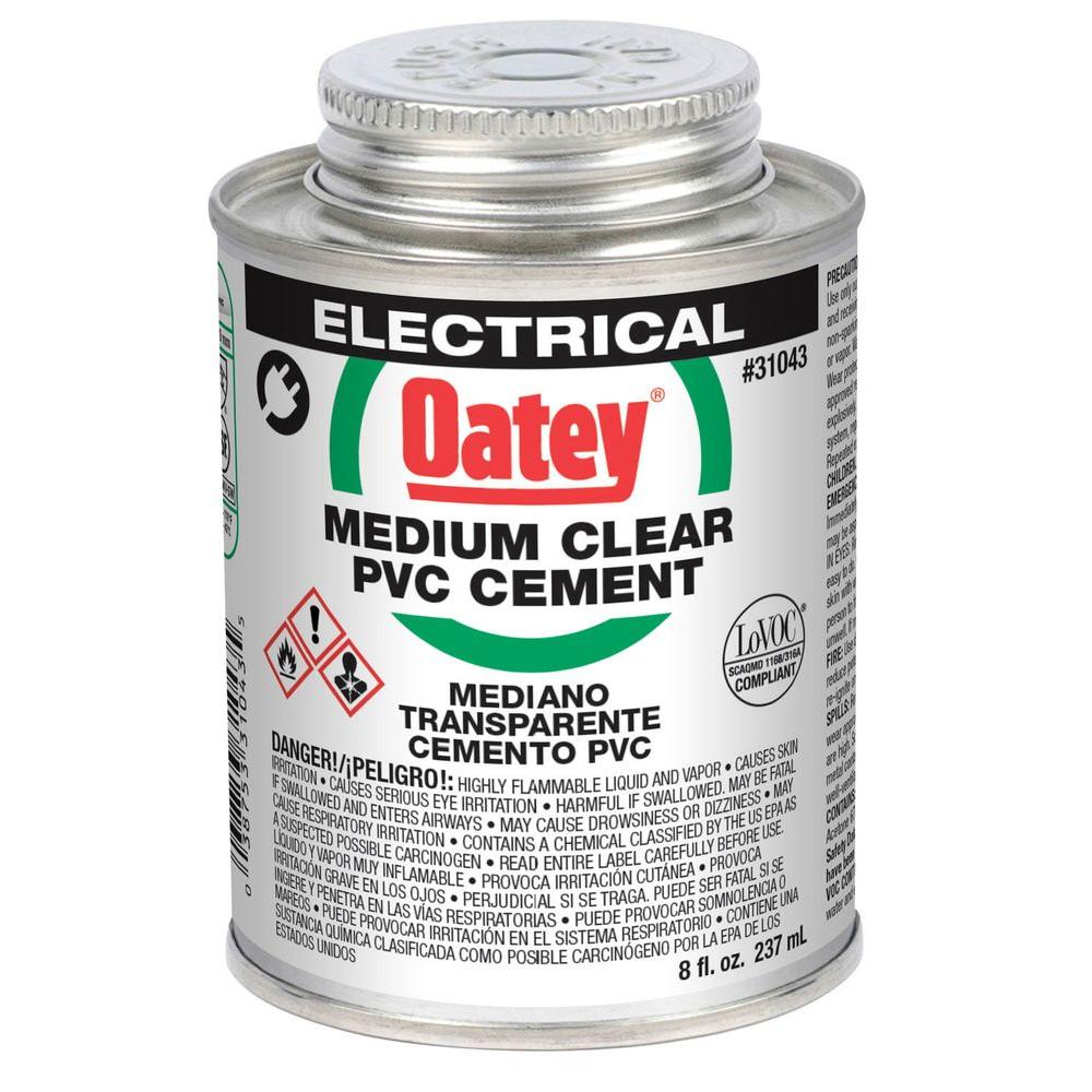 8 oz. PVC Electrical Solvent Cement Clear-31043 - The Home Depot