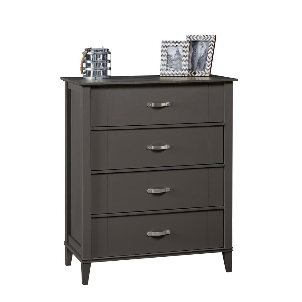 Ameriwood Lisette Gray 4 Drawer Dresser Hd50730 The Home Depot