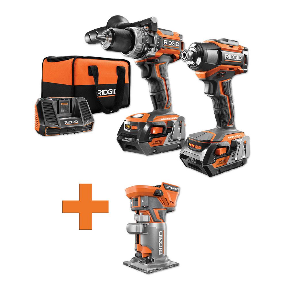 RIDGID Power Tool Combo Kits Power Tools The Home Depot