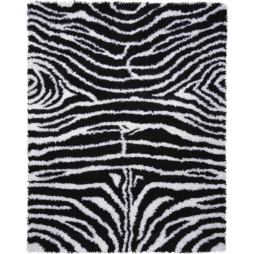 Nourison Splendor Black White 8 Ft X 10 Area Rug