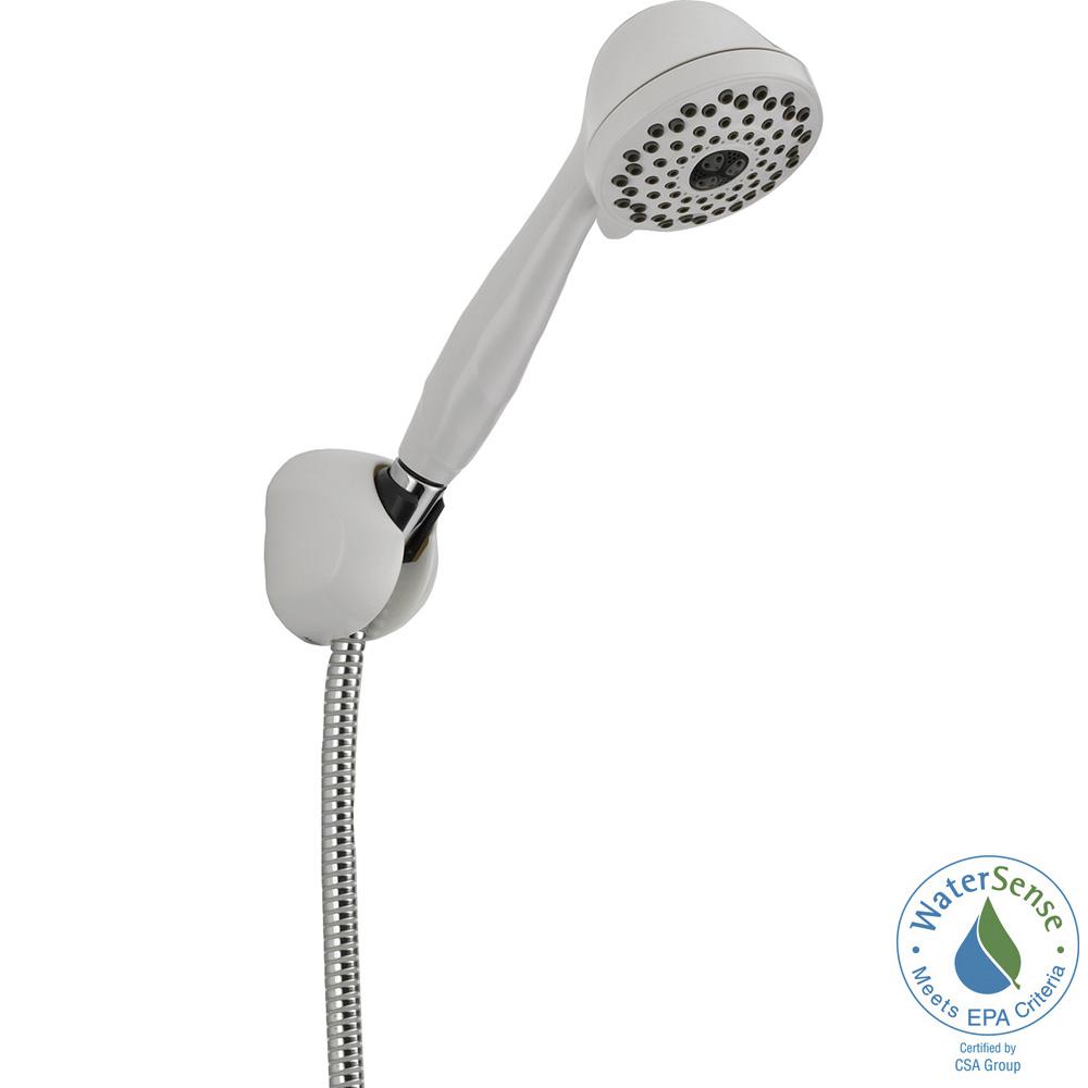 Delta 7Spray Hand Shower with Pause in White59711WHPK The Home Depot