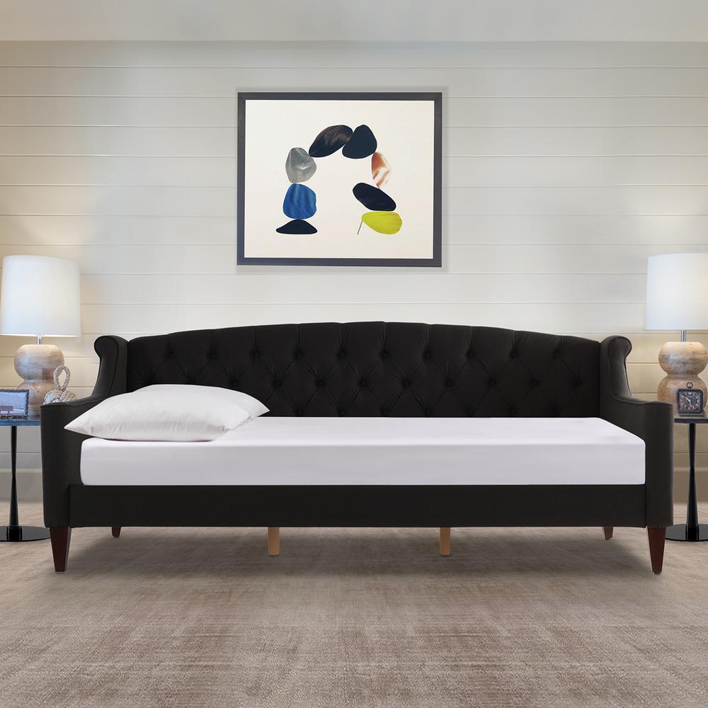 Jennifer Taylor Lucy Jet Black Sofa Bed 65000 978 The Home Depot
