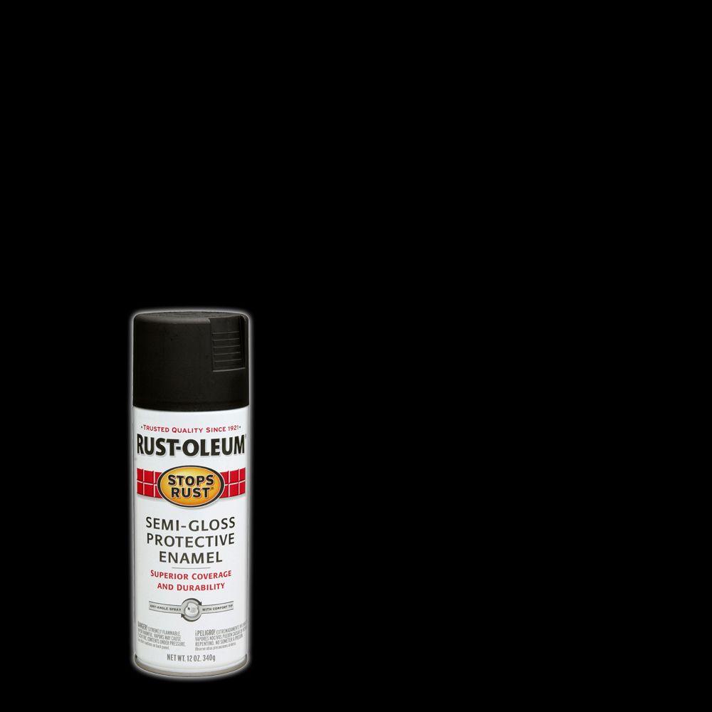 Rust-Oleum Stops Rust 12 oz. Black Protective Enamel Gloss Spray Paint