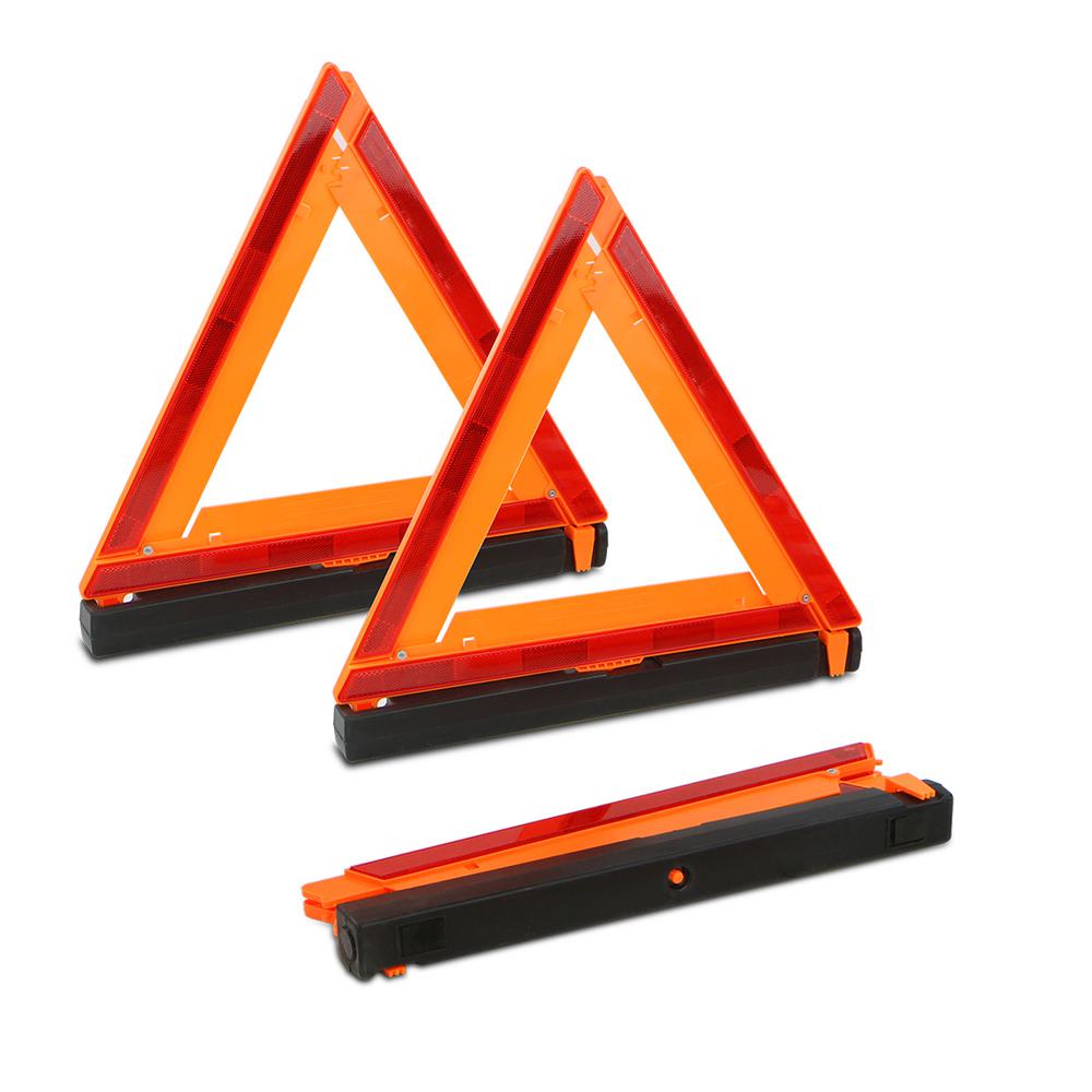Majic Triangle Warning Reflector Alerts Motorist in case of Emergency or Tire Change Collapsable Design 2-Pack