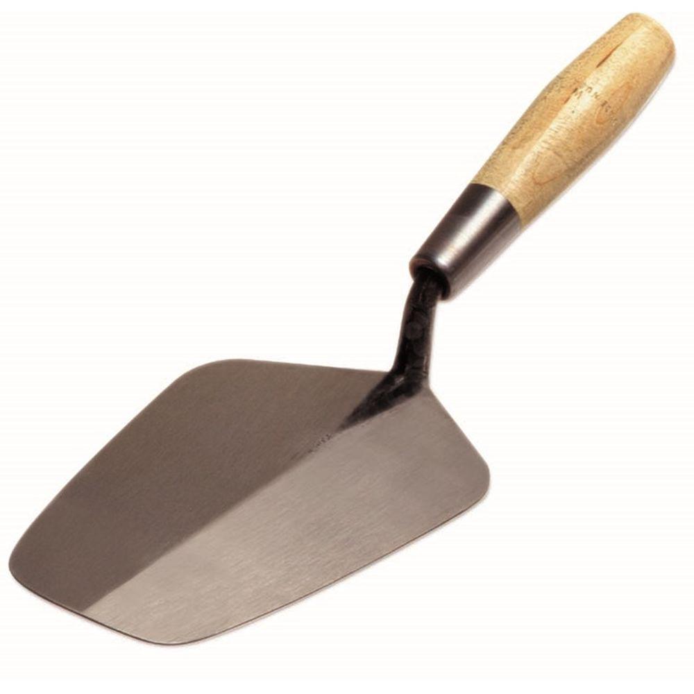 W.Rose 8 in. x 53/8 in. Carbon Steel Brick Bucket Trowel Hardwood HandleRO6301 The Home Depot