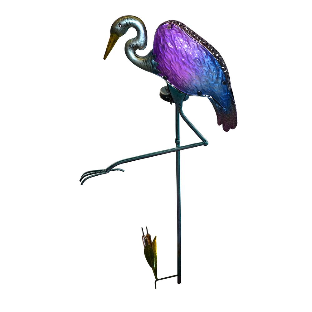 Moonrays 17 In Solar Integrated Led Heron Pathway Stake Light 92516 Solar Integrated Led Heron Pathway Stake Light